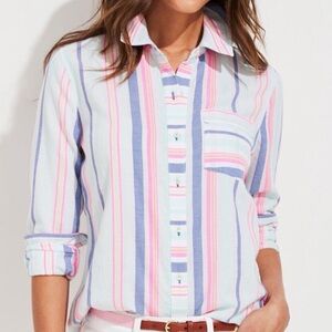 Vineyard Vines Boca Grande Stripe Chilmark Relaxed Button Down Shirt Size 00